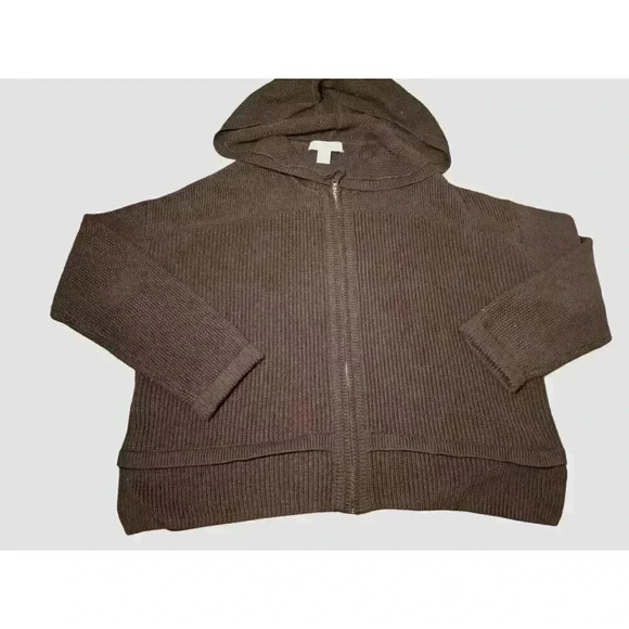 Tommy Bahama Womens Pima Cotton Bamboo Knit Zip Up Sweater Size Large Minimalist - Picture 4 of 10